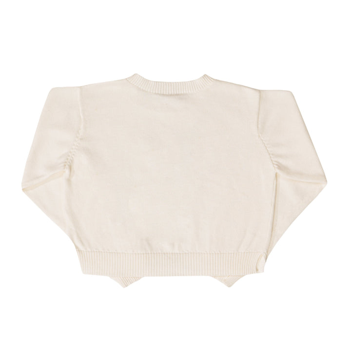 Stella Sweater - Cream Knit / Love Embroidery