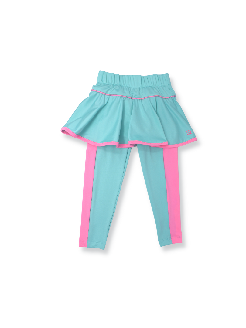 Mallory Legging/Skirt - Mint/Pink