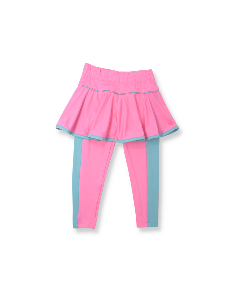 Mallory Legging/Skirt - Pink/Turq