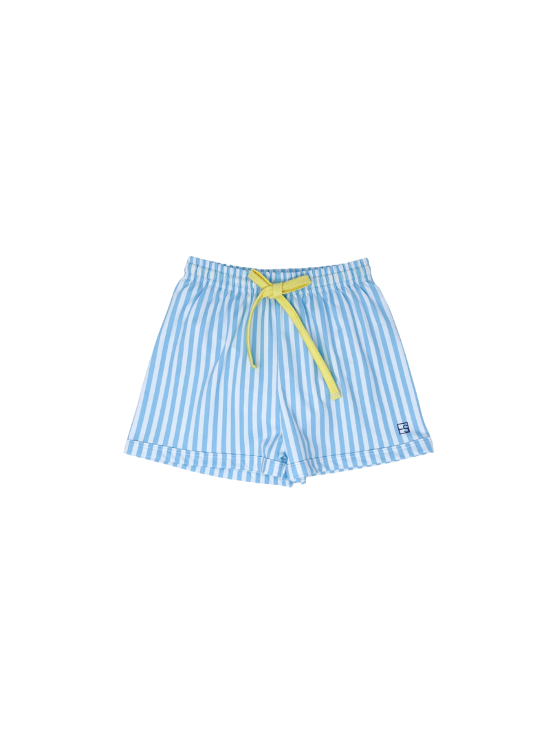 Barnes Bathing Suit - Cotton Candy Blue Stripe / Luscious Lemonade