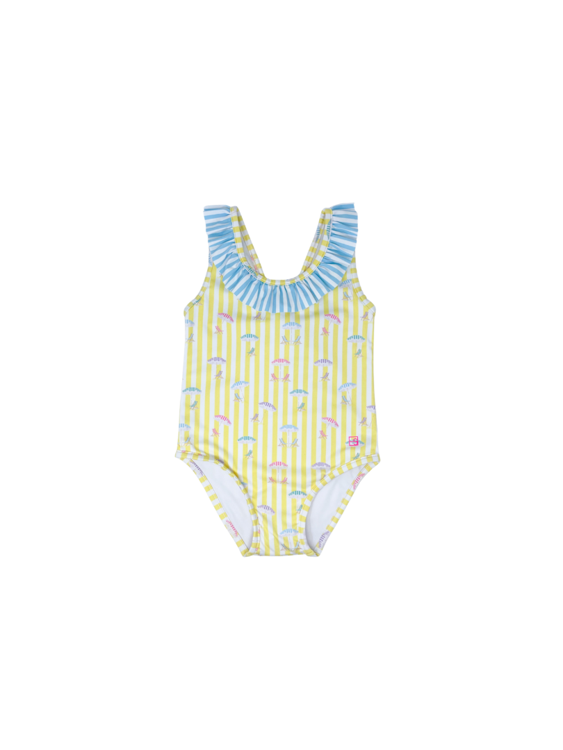 Sarah Swimsuit - Seaside Shade / Cotton Candy Blue Stripe