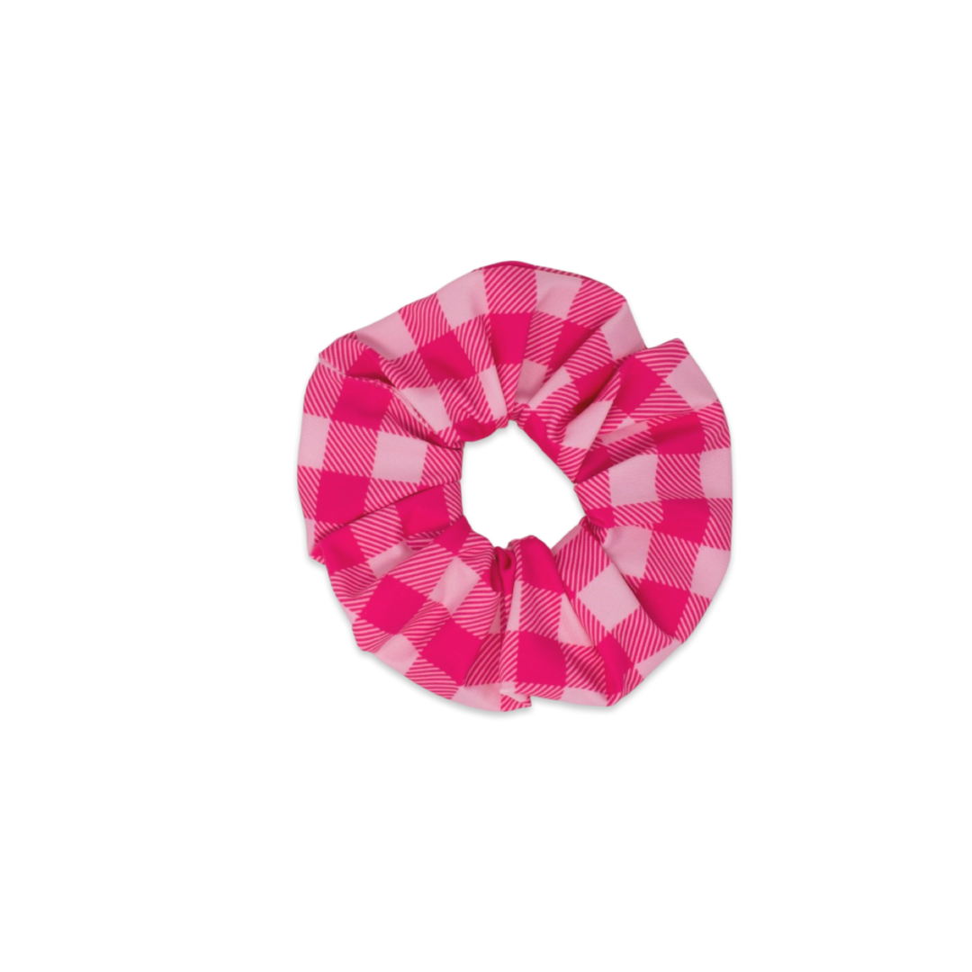 Scrunchie - Power Pink Buffalo Check