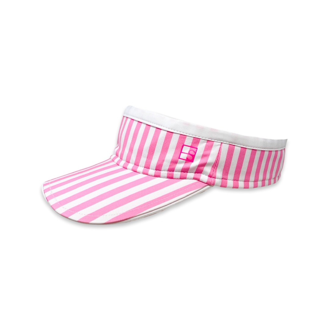 Vacay Visor - Pink Sunny Day Stripes