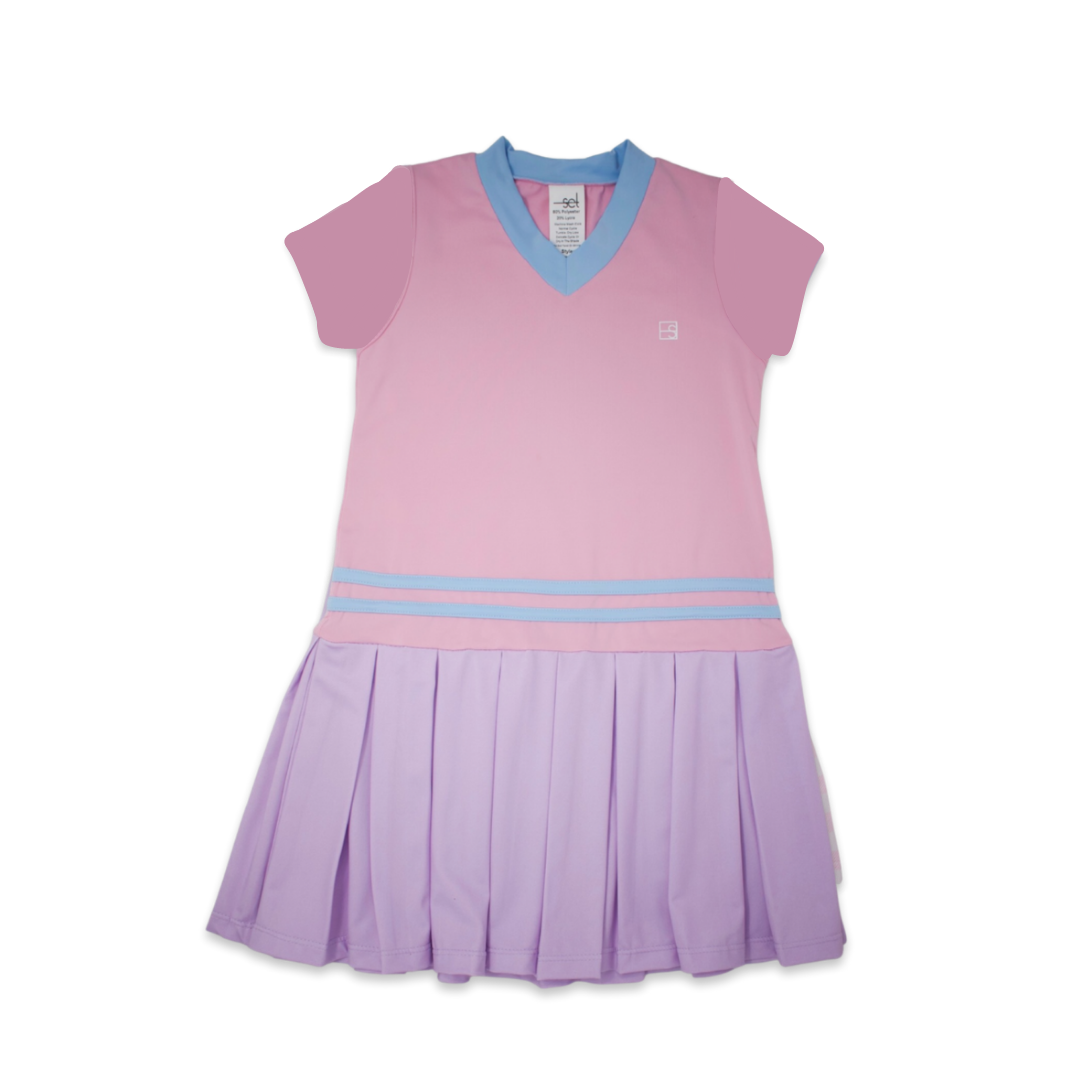 Polly Dress - Cotton Candy Pink, Petal Purple, Cotton Candy Blue