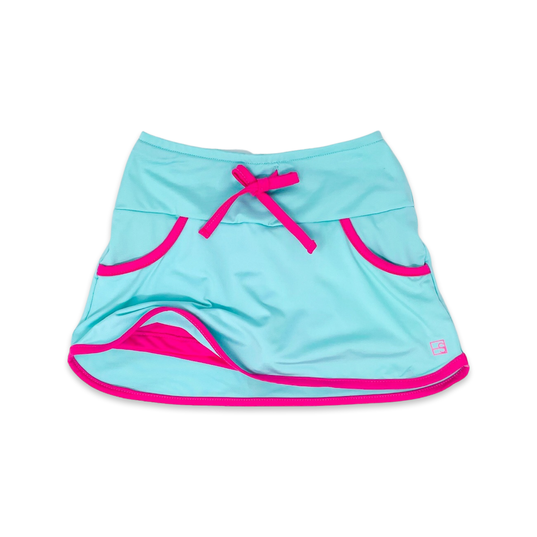 Tiffany Skort - Totally Turquoise, Power Pink
