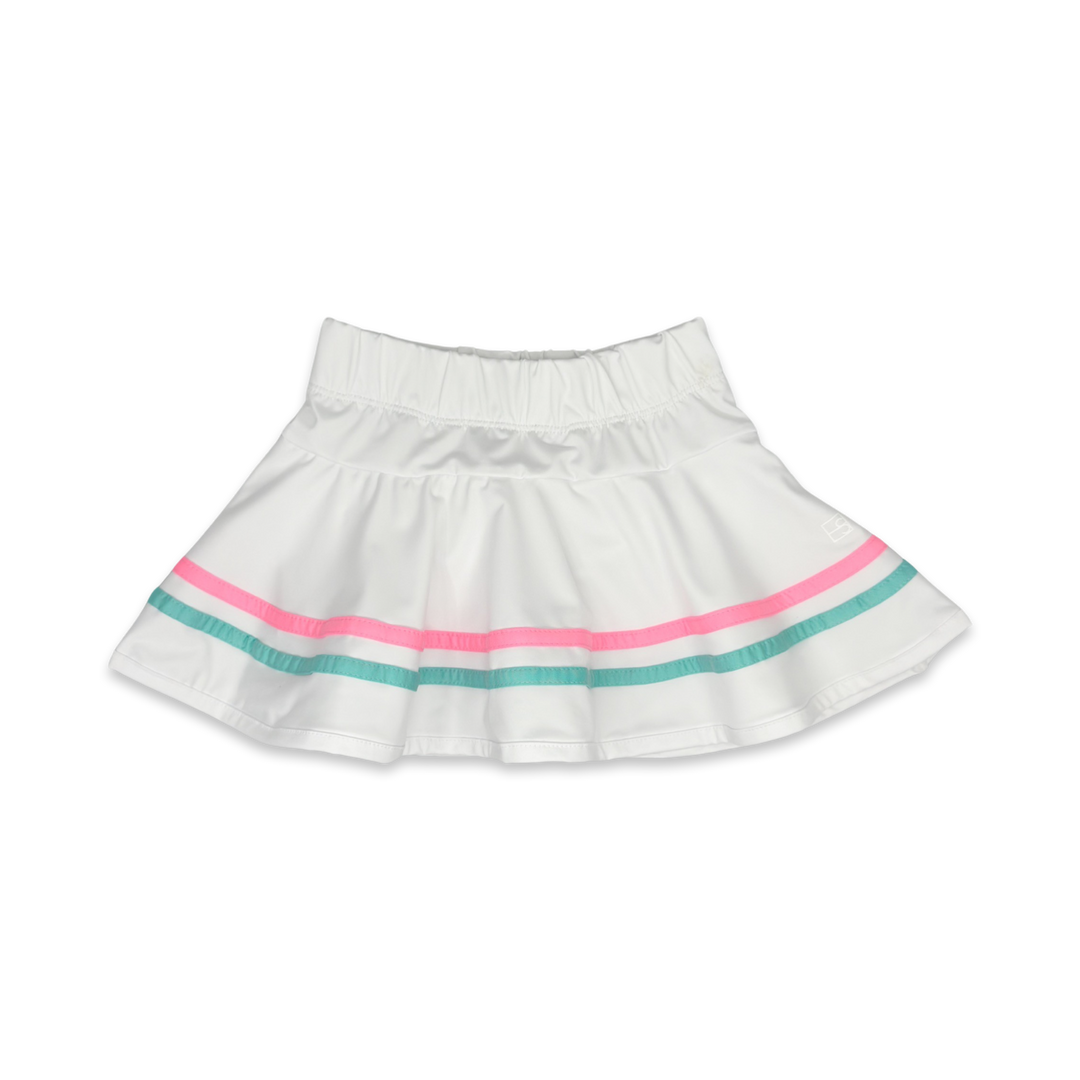 Callie Skort - Pure Coconut, Totally Turquoise, Flamingo Pink